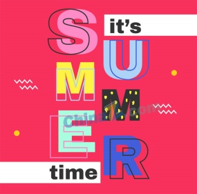 夏日元素插画矢量下载